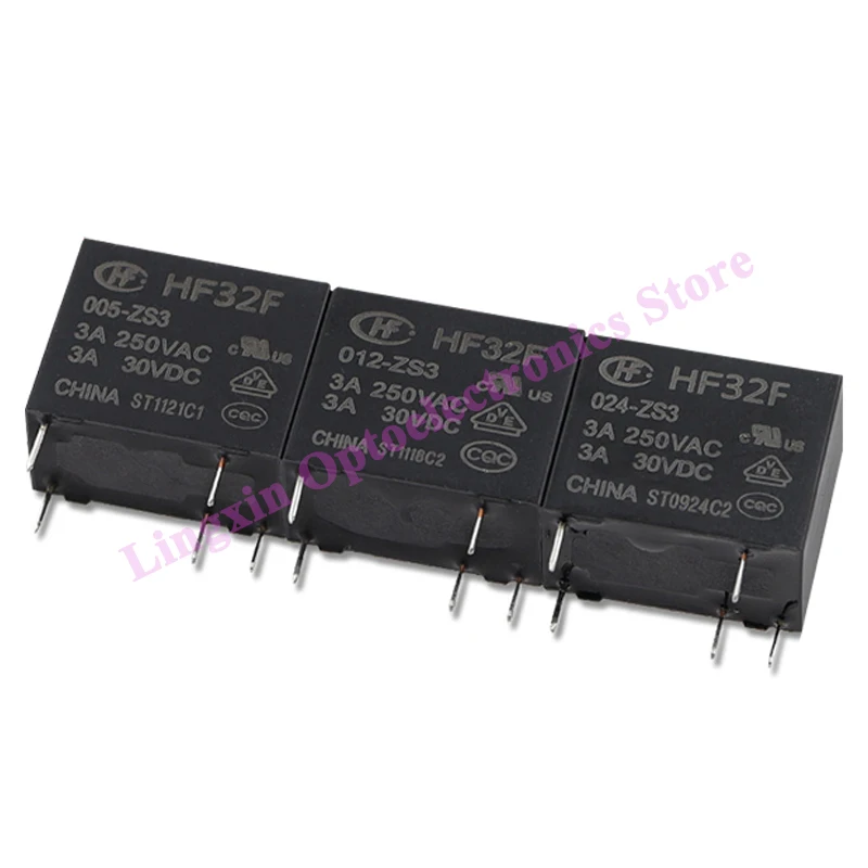 20PCS/lot HF32F-G JZC-32F HF32F - 005 012 024 - HS / HS3 / ZS3 3A 5A 10A 250VAC 4pin 5pin JZC/HF32F-G-012-HS DC5V 12V 24V Relays
