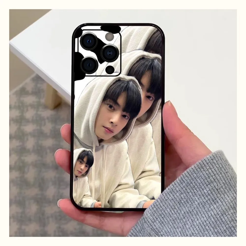 kpop Astro Cha Eun Woo  Phone Case For iPhone 11 12 13 Mini 13 14 15 Pro XS Max X 8 Plus SE XR Shell