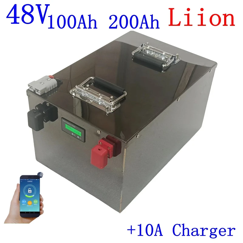 

48V 100Ah 200Ah Lithium li ion Battery Telecommunication Inverter Solar Panels Forklift UPS Charger for 18KW 10KW