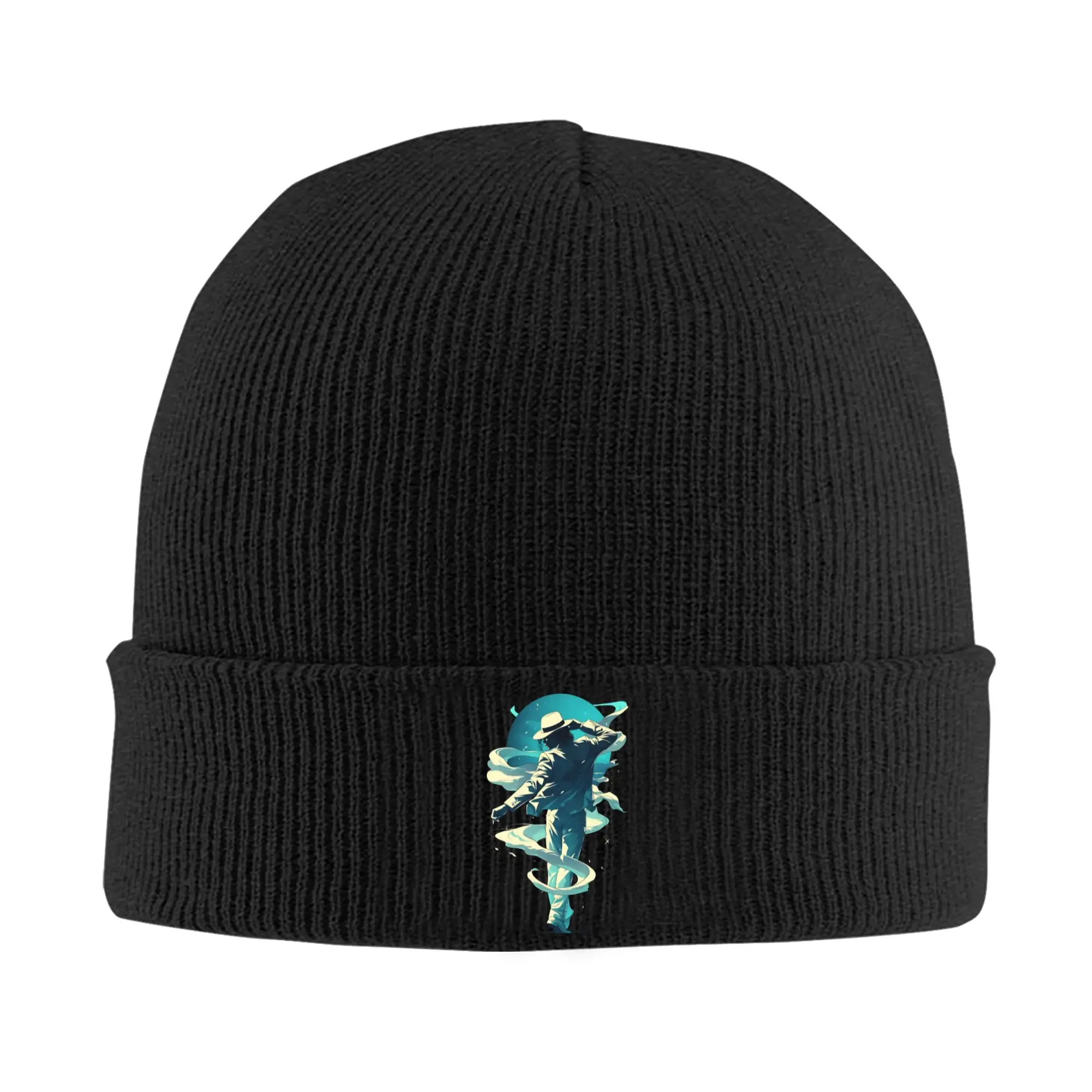 MJ Timeless Dance Knitted Caps Women's Men's Beanies Autumn Winter Hat Acrylic  Warm Melon Cap ,