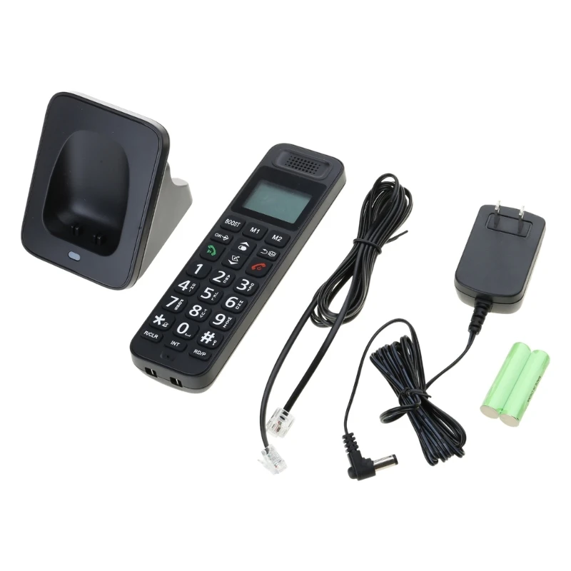 D1018 Telephone Home Offices Cordless Phone Low Radiation with High Speaker and Microphone for Daily Calls