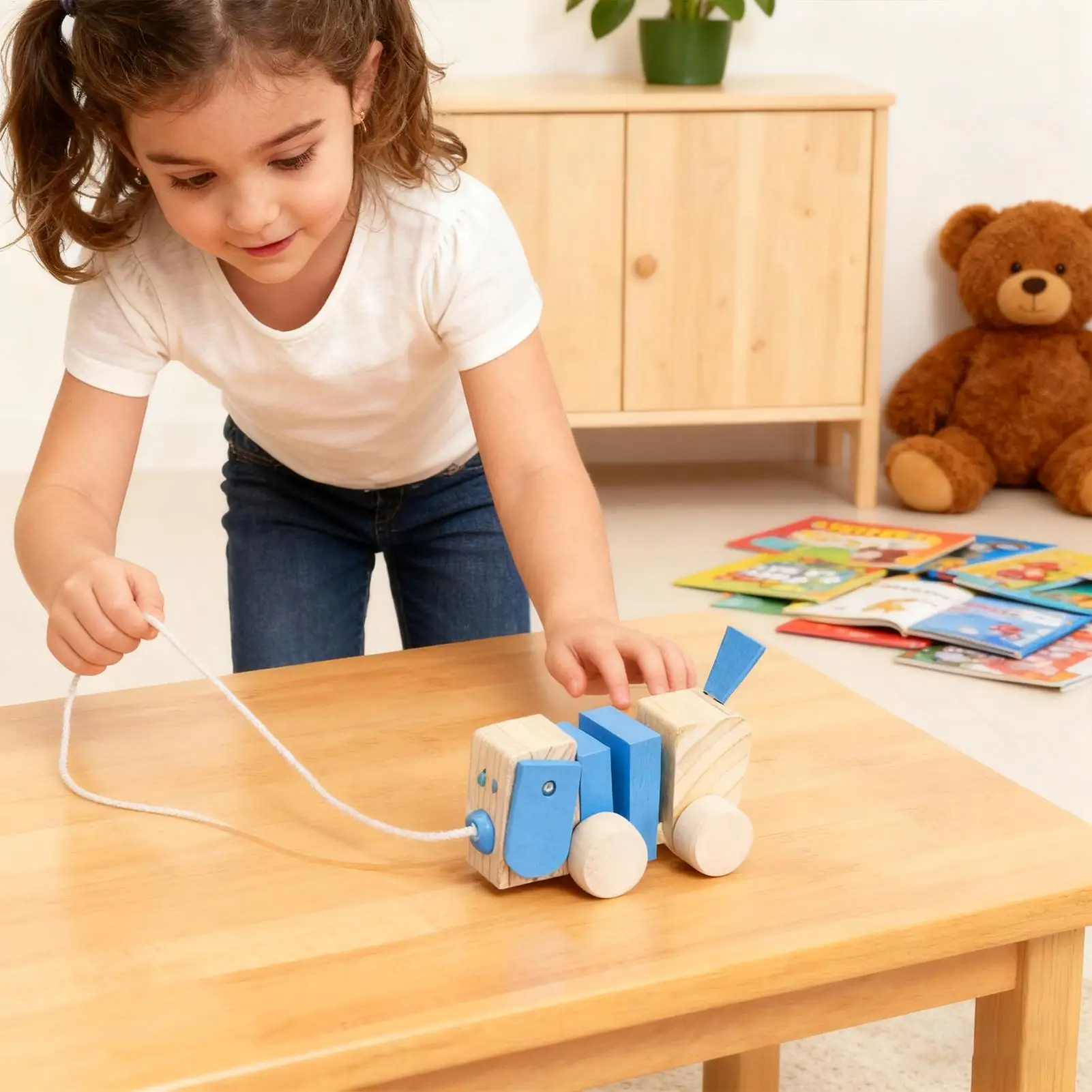 سحب على طول الكلب متعة التفاعلية التعليمية حبل الجر جرو المشي لعب الطفل سحب على طول الكلب للبنين بنات أطفال مرحلة ما قبل المدرسة
