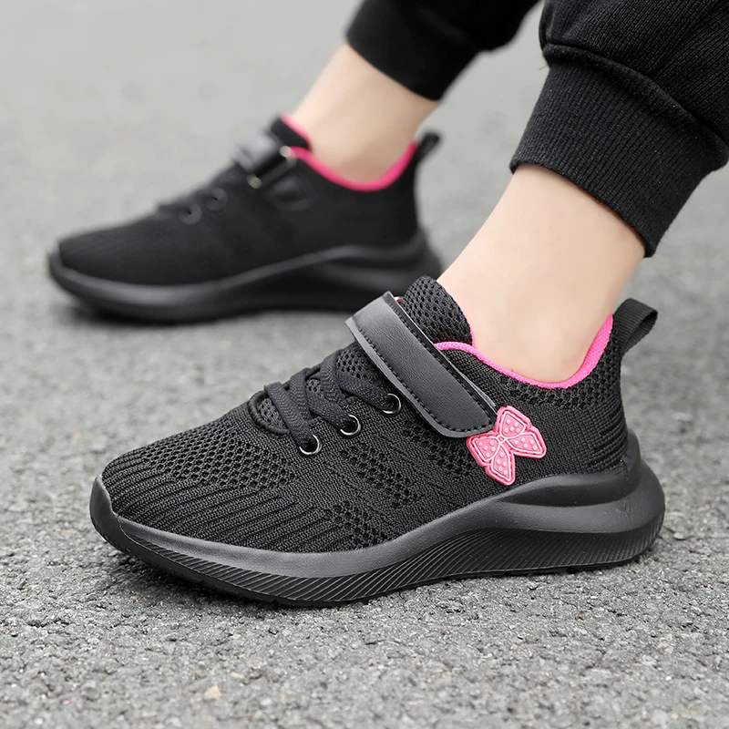 Niedliche Mädchen-Freizeitschuhe, leichte Mesh-Laufschuhe für Studenten und Kinder, flache, bequeme Wanderschuhe, rutschfest – Detail 11