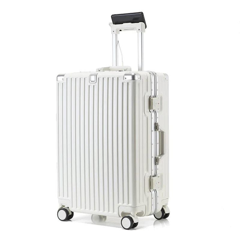 20 Inch 24 Inch Aluminum Frame Hard Shell Spinner Suitcase Luggage TSA Lock Durable Impact Resistant Lightweight Cabin Size
