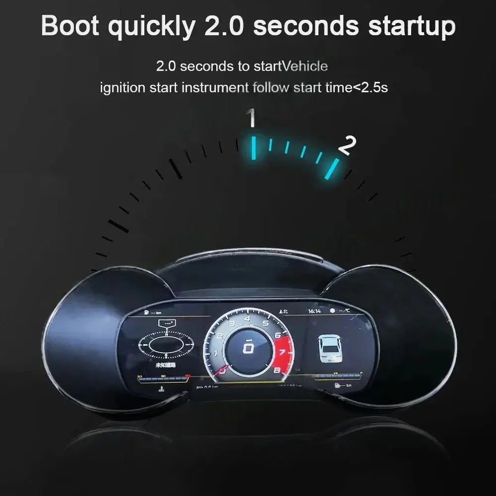 12.3 inch For Audi A3 2014 2015-2020 Car LCD Dashboard Digital Cluster Virtual Cockpit Instrument Speedometer Screen view 2