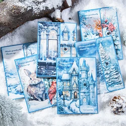 30pcs Vintage Winter Snow Scenery Decor Scrapbooking Material Paper DIY Scrapbooking Decor Junk Journal Planner Stationery Paper