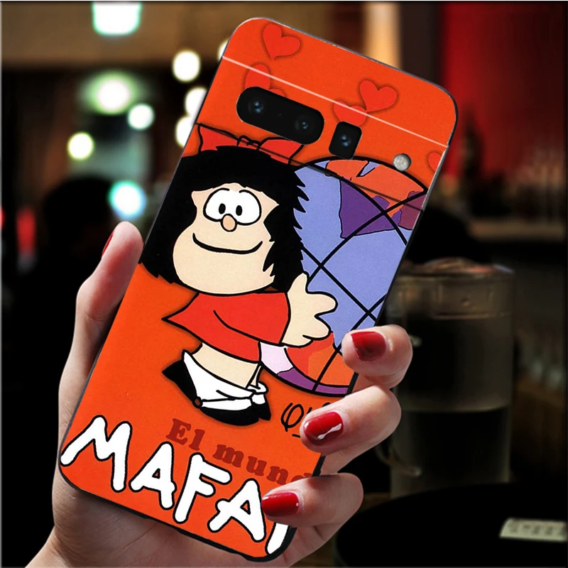 Funda de teléfono Mafalda para Google Pixel 10 9 Pro XL 9A 8 7 6 Pro Pixel 8A 7A 6A Pixel 8 7 6 5 Funda