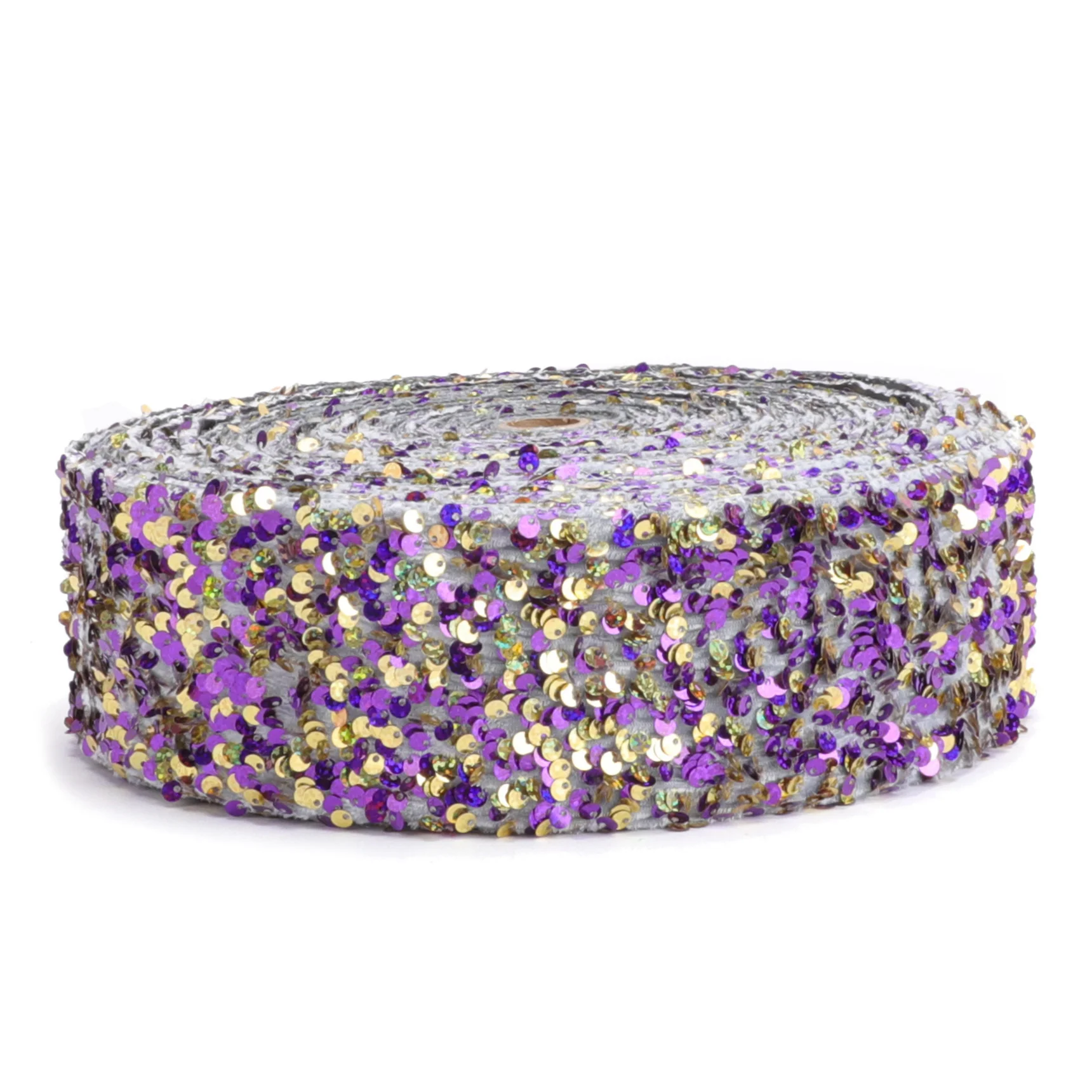 

[HSDRIBBON] 3 inch 75mm HSD-Genuine High quality Series colorful Sequin Velvet Sequin Ribbon 25Yards/Roll