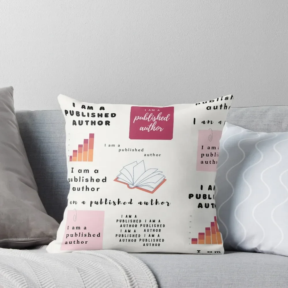 Published Author Celebration-- Cute Writing Award Throw Pillow Elastic Cover For Sofa pillow pillowcase pillow