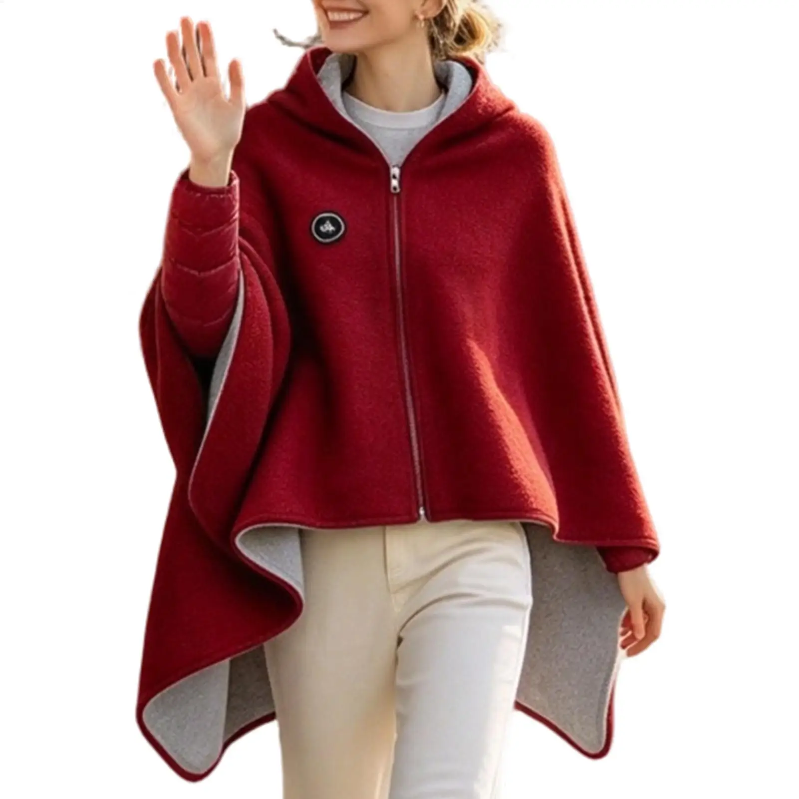USB Electric Heated Shawl Blanket 3 Heating Levels Wearable Warmer Blanket Winter Warm Heating Mat for Home Office Sofa Use