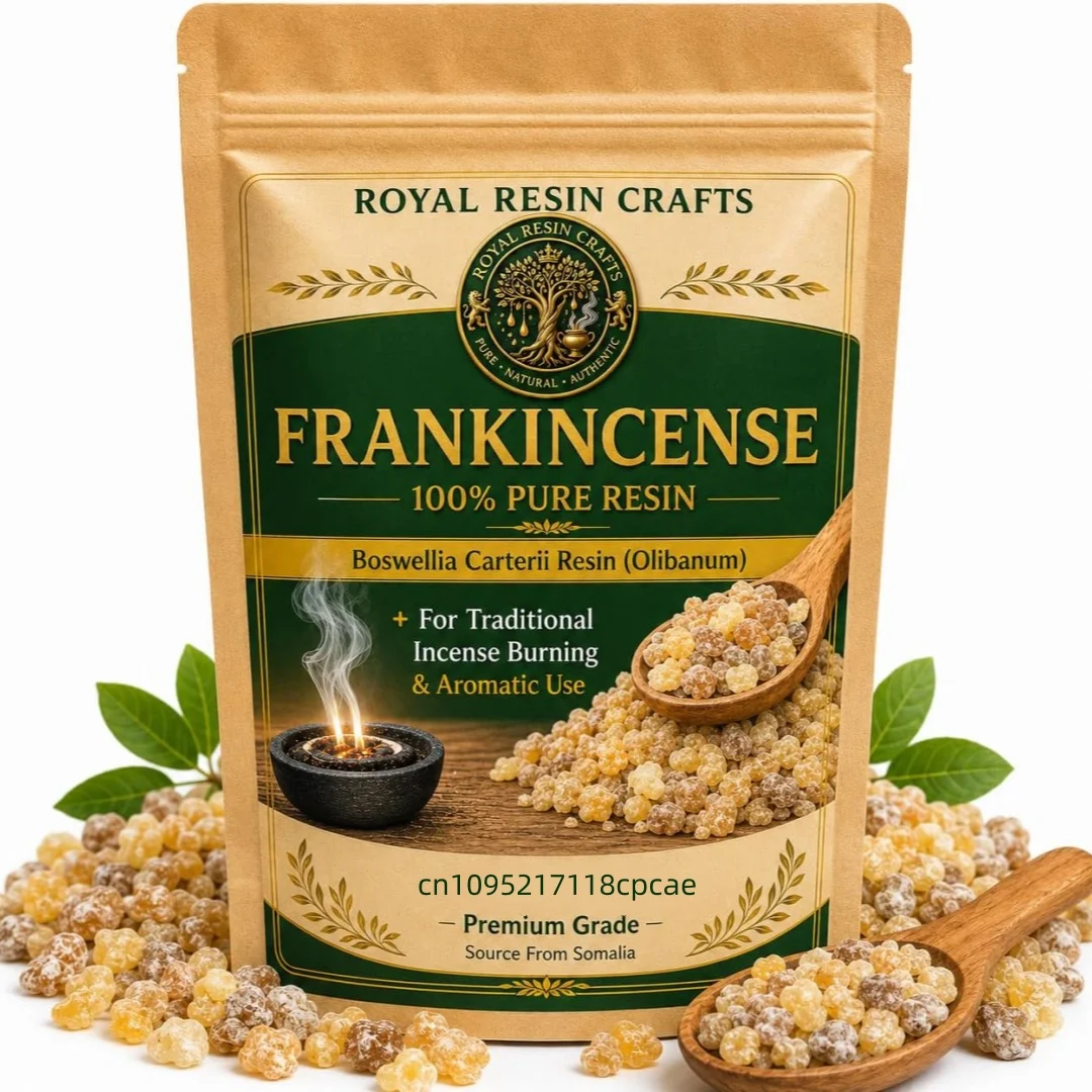 Pack d'encens en résine naturelle pure : Encens, Myrrhe, Sang de Dragon, Benjoin, Gomme arabique pour la guérison spirituelle et le soulagement du stress