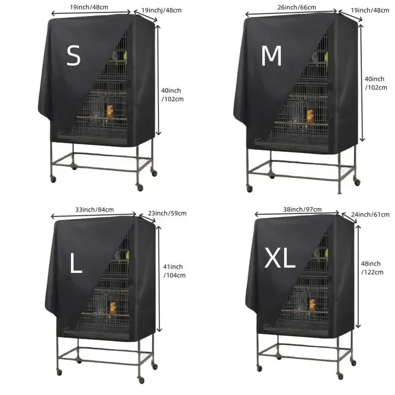 غطاء قفص العصافير لحجب الضوء والتهوية، غطاء قفص الحيوانات الأليفة للطيور ليلاً، مناسب للببغاوات والحيوانات الصغيرة الأخرى