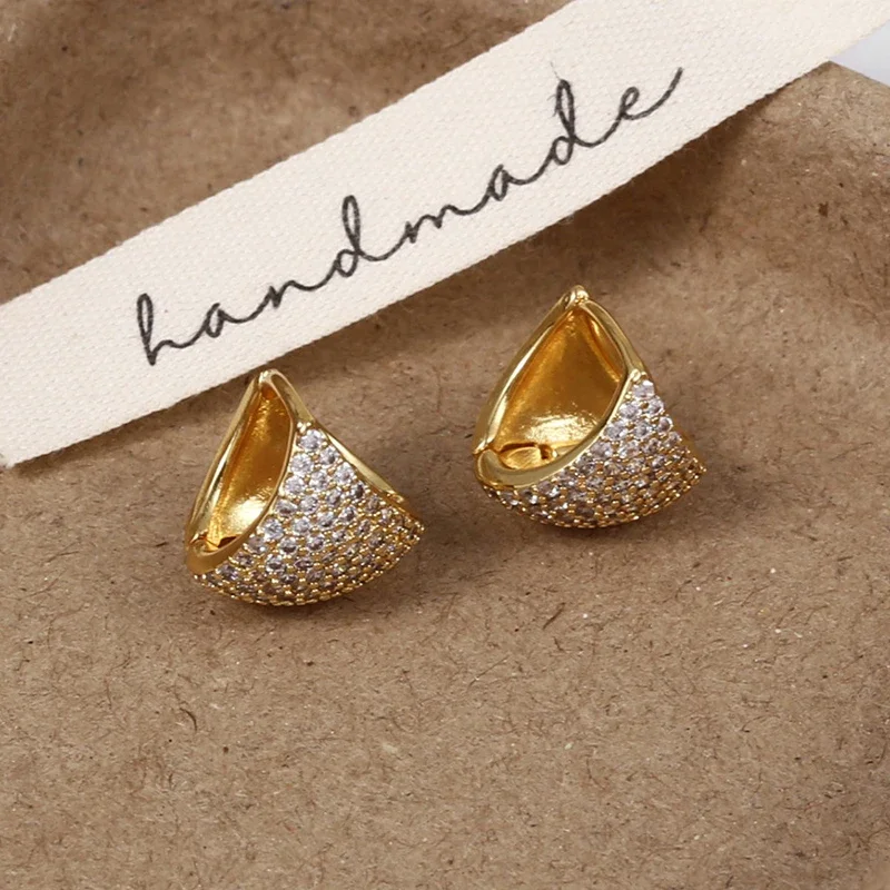 

Real 925 Sterling Silver Zircon Water Drop Hoop Earrings for Women Minimalist Trendy Fine Jewelry Light Luxury Accessories