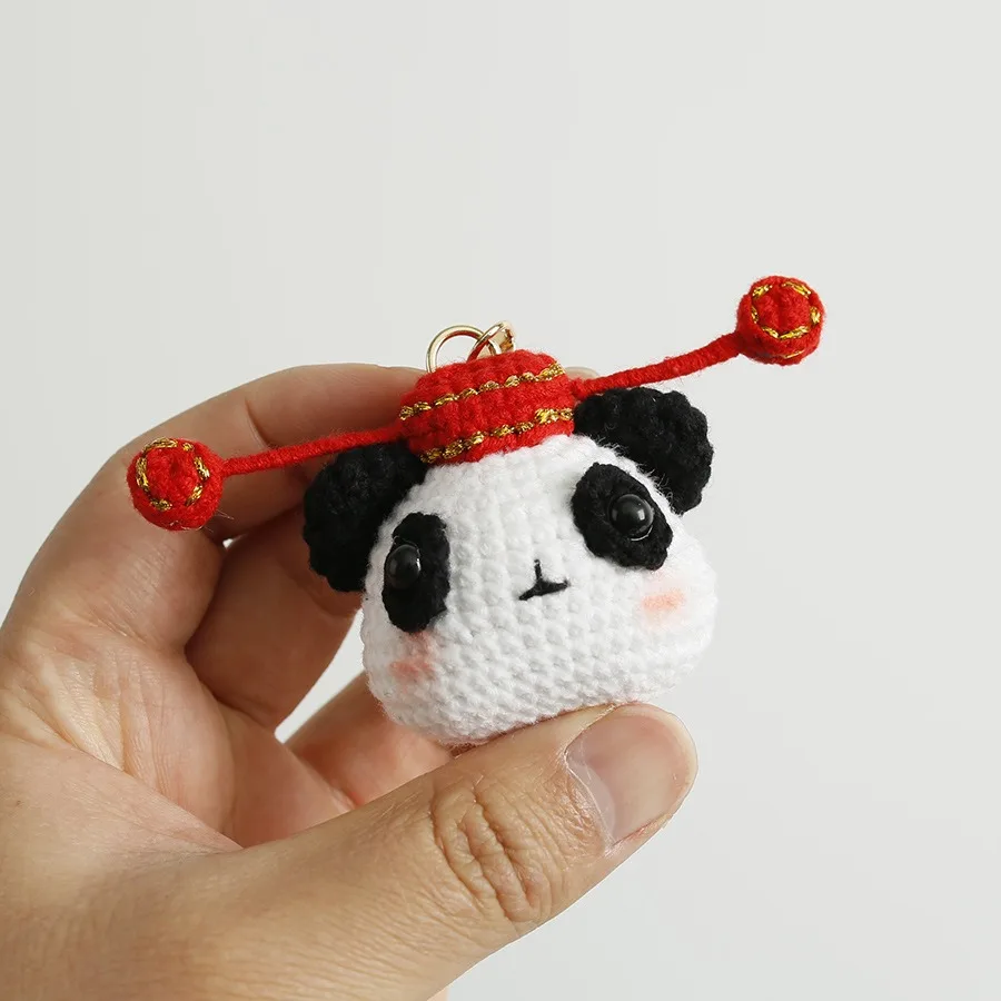 لطيف القرش سحر سلاسل المفاتيح الكرتون البسيطة اليد محبوك سيارة كيرينغ جميل على ظهره حقيبة يد قلادة زوجين حامل المفاتيح #6