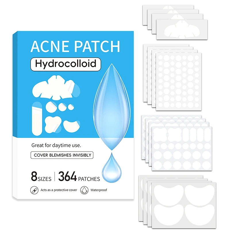 364Pcs Pimple Removal Anti-Acne Patches - Invisible Spots Marks Concealer Beauty Makeup Repair Tool For Daily Skin Care