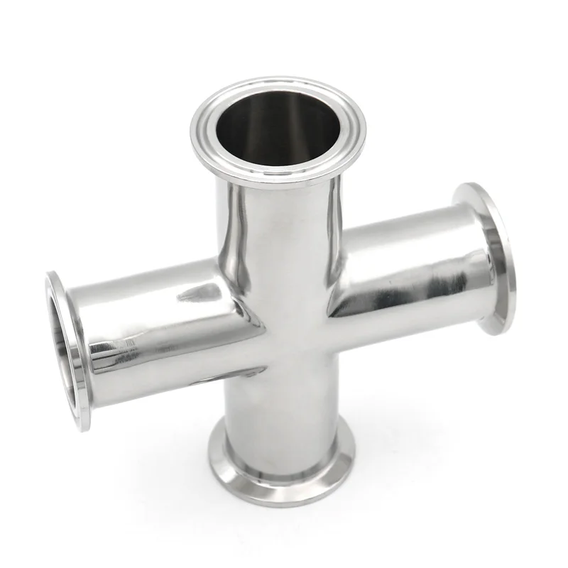 

19 25 32 38 51 63 76 мм OD Tri Clamp Cross 4-ходовой полированный фитинг для санитарной трубы из нержавеющей стали SS304 Homebrew 3/4 дюйма 1 дюйма 2 дюйма 3 дюйма 4 дюйма