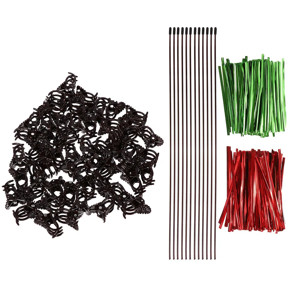 

1 комплект, опорные зажимы для садовых растений, лозы для вьющихся растений, цветов, овощей, прочные, прочные колья для орхидей, легкая стебель для растений