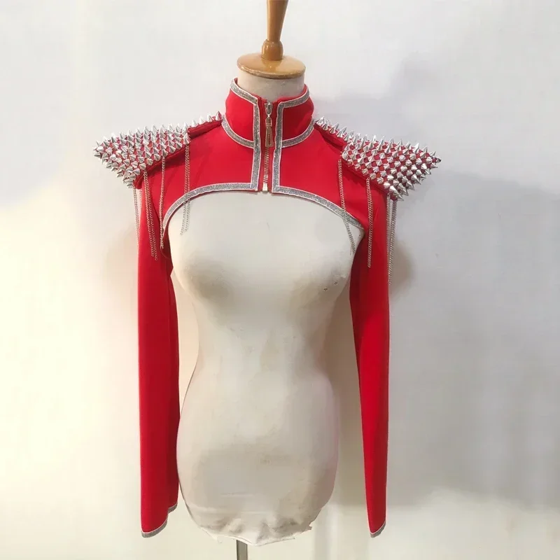 

Женские джазовые наплечники с вырезом для ногтей, летающий жилет на плечо, наряд для рейва, ночной клуб, Dj Ds, аксессуары для выступлений на сцене, XS7617