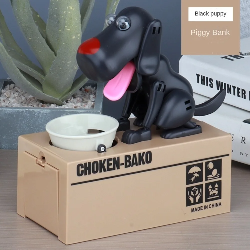 Tirelire pour chien mignon, pièce robotique Anti-chute Durable, jouet Munching, tirelire électronique automatisée, chiot intelligent, chat, tirelire