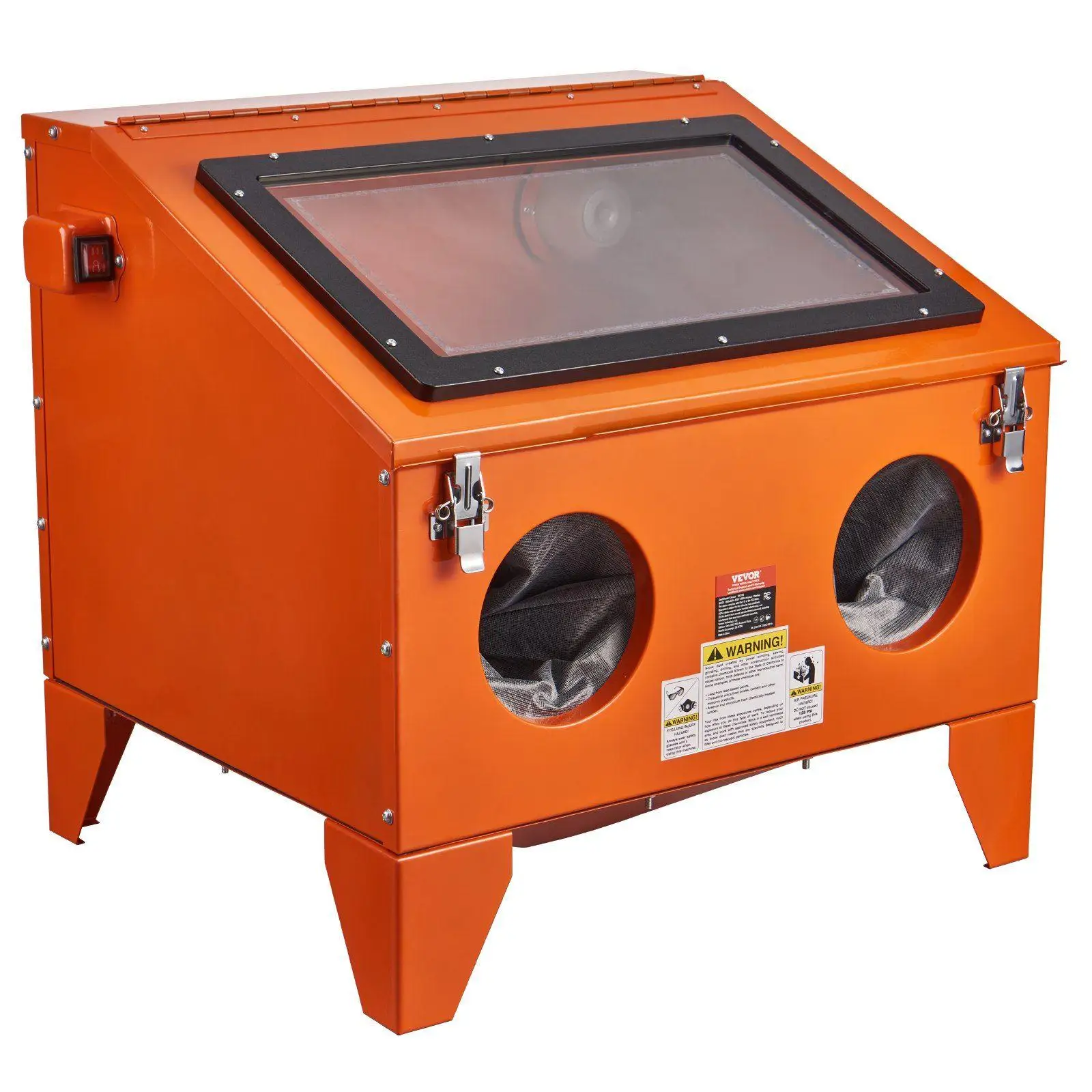 

40gal Industrial Sandblasting Cabinet 40-120PSI Robust Steel Frame with Complete Blasting Accessory Kit