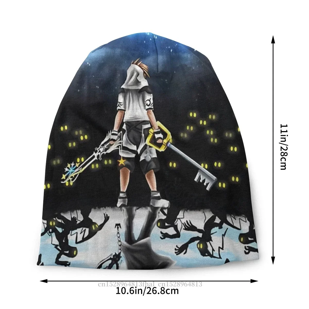 Kingdom Hearts Game Skullies Beanies Caps Sora Poster Hat Winter Warm Bonnet Hats Men Women's Unisex Ski Cap