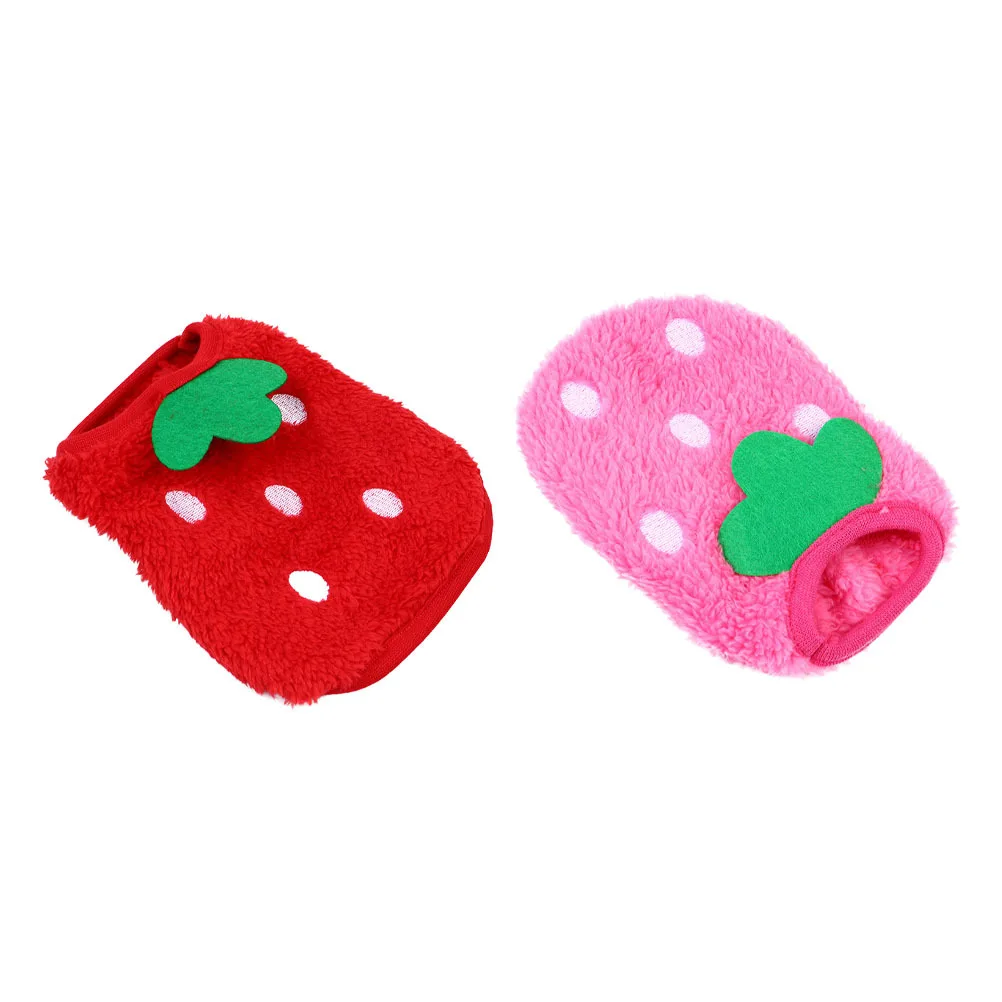 

2Pcs Pet Dog Winter Clothes Soft Coral Fleece Comfortable Warm Breathable Puppy Coat Small Dog Clothing Decorative Puppy Apparel