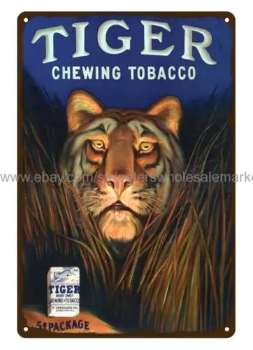 nostalgic wall art wall art Tiger Chewing Tobacco metal tin sign tin sign