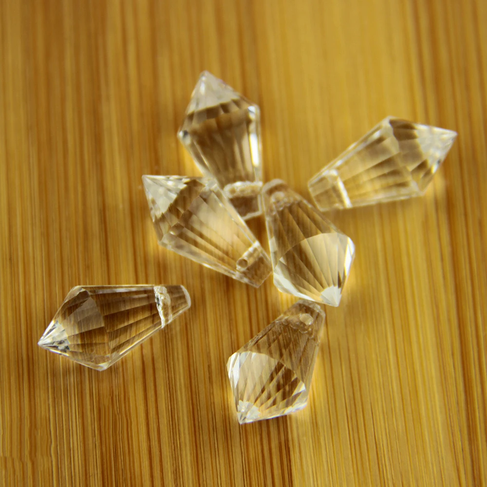 

Одежда высшего качества, 10 шт., прозрачные хрустальные сосульки, U-образные капли, люстра, призмы, стеклянные детали освещения, 22 мм, аксессуары для штор