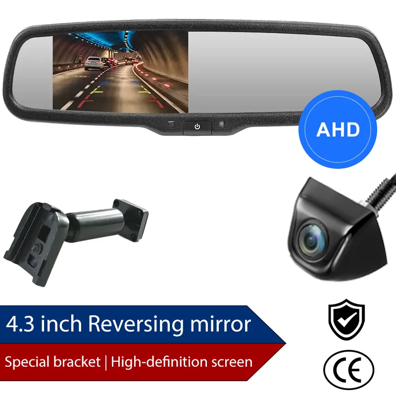 

Автоматически затемняющееся зеркало заднего вида 4,3 дюйма AHD CVBS 800x480 TFT LCD с монитором и встроенным специальным кронштейном