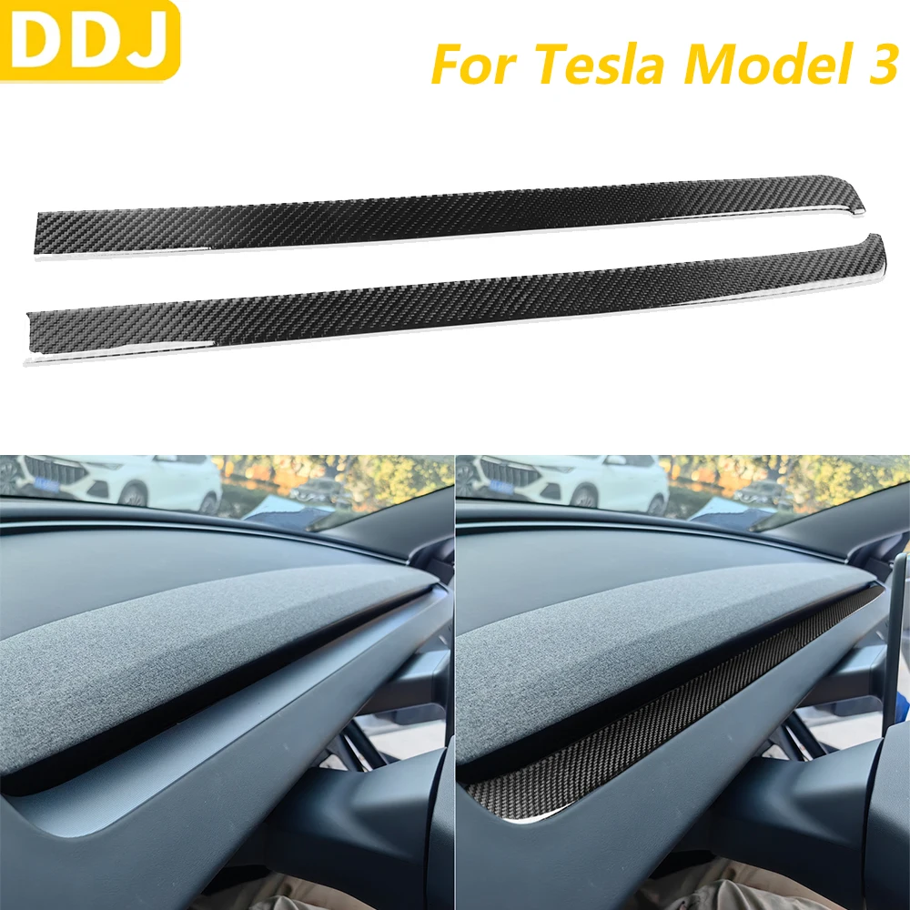 

Для Tesla Model 3 Highland 2023-2025 настоящее углеродное волокно, центральная приборная панель, вентиляционное отверстие, накладка, автомобильные аксессуары, наклейка