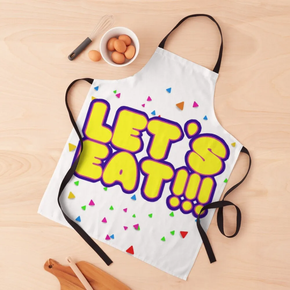 

Lets Eat! Apron New year's Chef Uniform Woman Kitchen Front women's work Apron