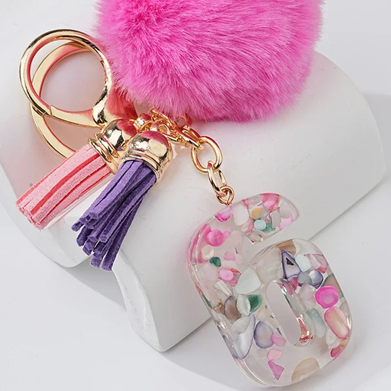 1pcs Lady Pink Number 6 Key Chain Key Chain