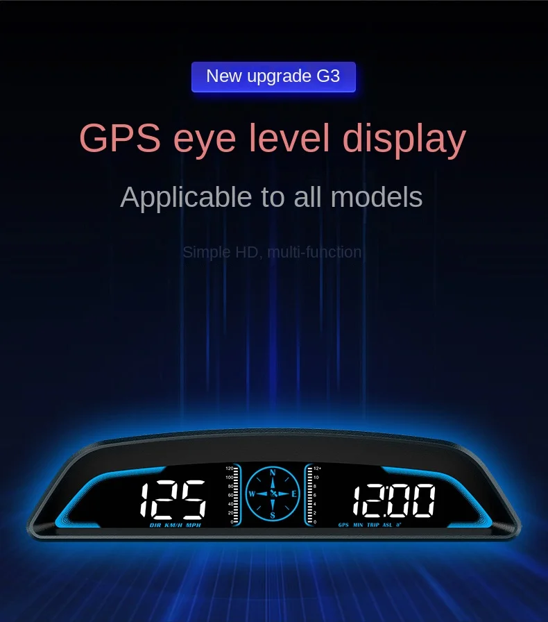 2023 New Arrival Promotional Wholesales OBD OBD2 Universal HUD Display For Car G3