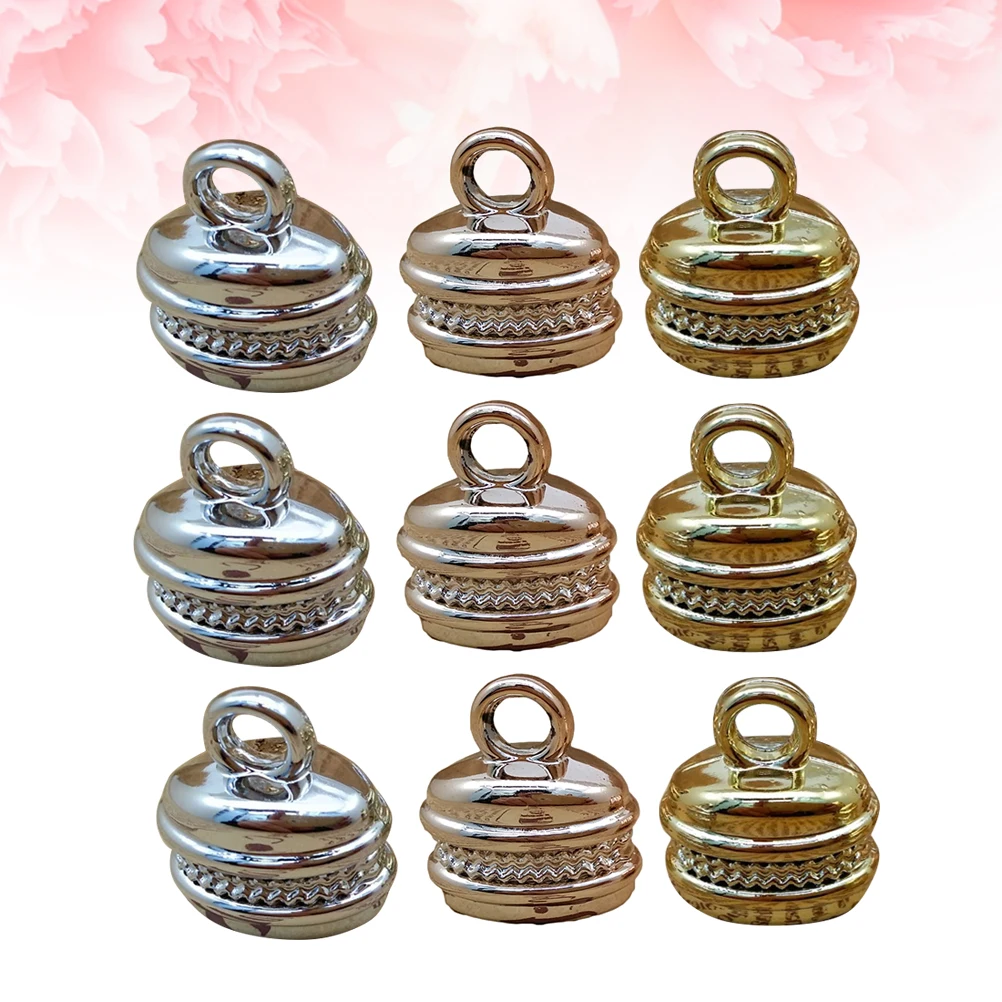 

100pcs Durable Plastic Round Decorative Parts DIY Jewelry Accessories for Clothing Bags H made Crafts Electroplated Fringe Cap