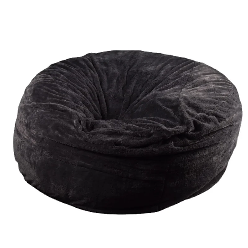 Dropshipping Products Living Room Chair Modern Giant PV Fur beanbag Cover Foam Bean Bag Fat Sack Sofa