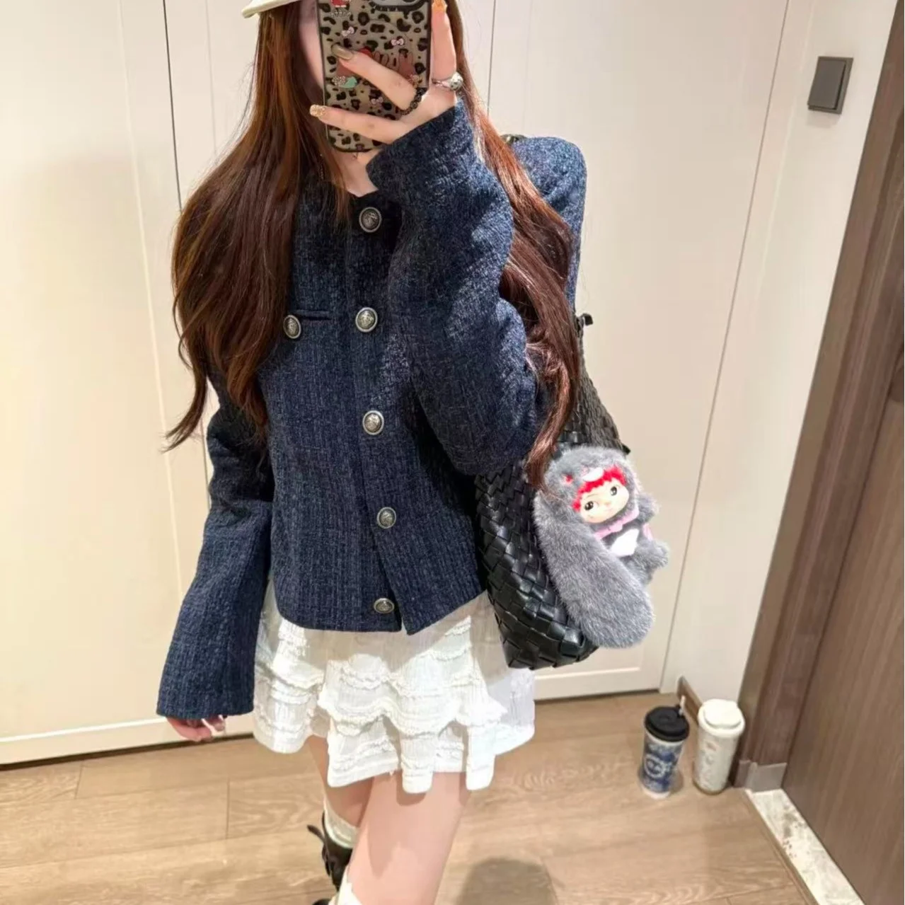 

Korean Sle Chic ort Outerwear Women's Loose Long Sve Open Cardigan Spring 2026 New Vintage Faion Ladies' Coat