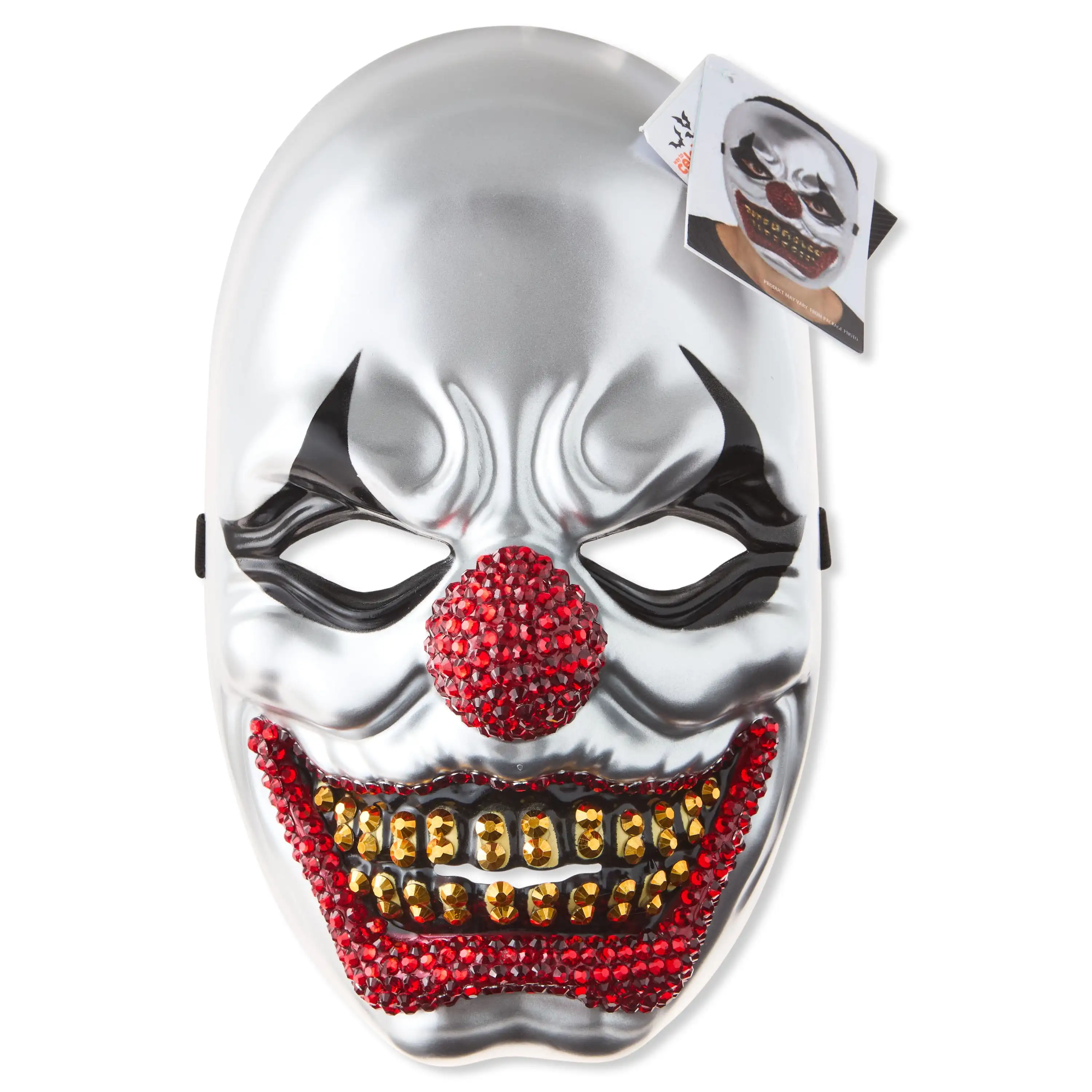 

Блестящая маска клоуна для взрослых — сверкающий аксессуар для костюма на Хэллоуин для вечеринки, косплея и карнавала