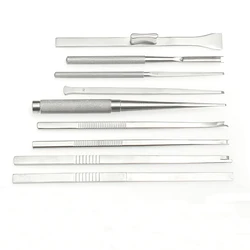 Nasal bone knife Stainless steel round handle flat handle flat blade oblique blade bone chisel