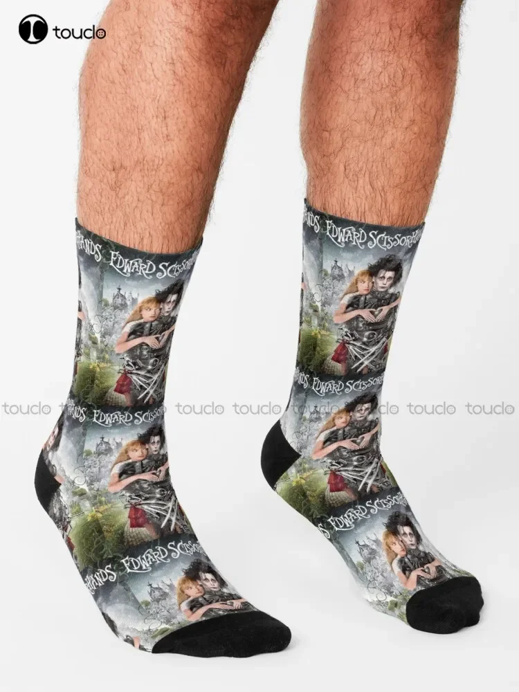 Edward Scissorhands Johnny Depp Socks Work Socks High Quality Cute Elegant Lovely Kawaii Cartoon Sweet Cotton Sock New Popular