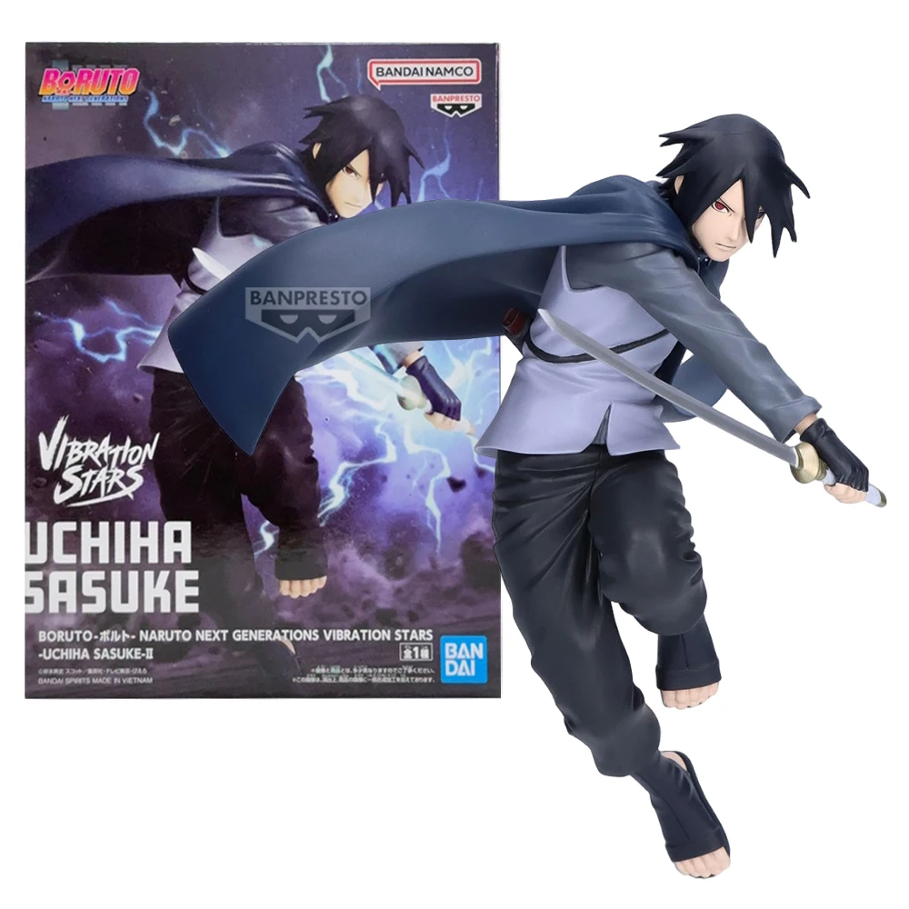 

17CM BANDAI Anime Naruto BorutoNaruto Next Generations Vibration Stars Uchiha Sasuke II Model Toy Doll Aciton Figure PVC