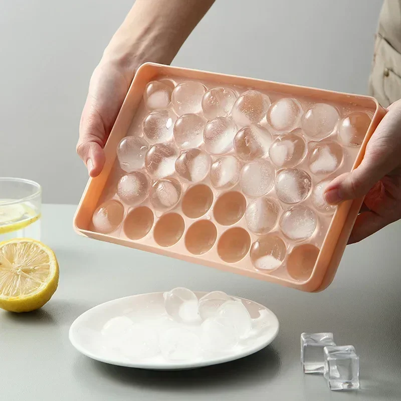 Ice Cube Tray Cube Maker PP Plastic Mold Colorful Round Ice Mould Ice Ball Maker Kitchen Gadgets Accessoires De Cuisine