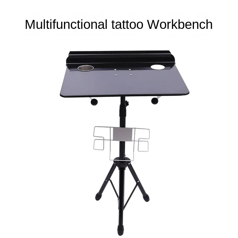 Destacável Tattoo Desk Table, Suporte Compacto Portátil com Caixa de Tinta, Altura Ajustável, Body Art, Maquiagem Permanente, Acessórios de Tatuagem