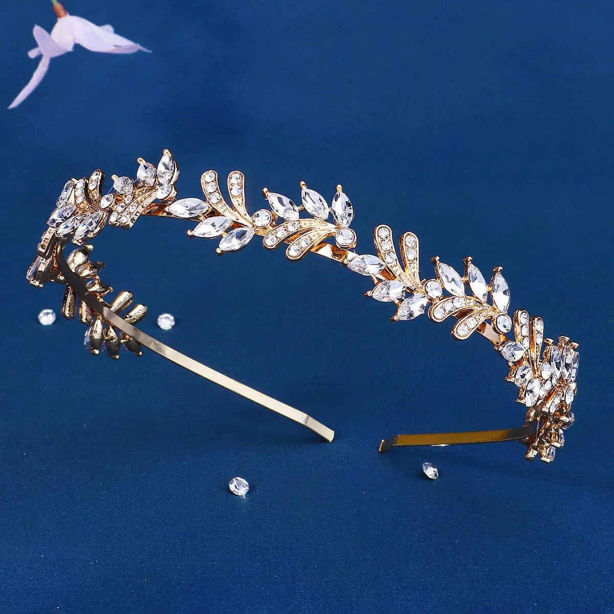 Nahost Silber und Gold Strass Mode funkeln Stirnband heißen Verkauf Hochzeit Braut Kristall Diademe für Braut Haarband für Party