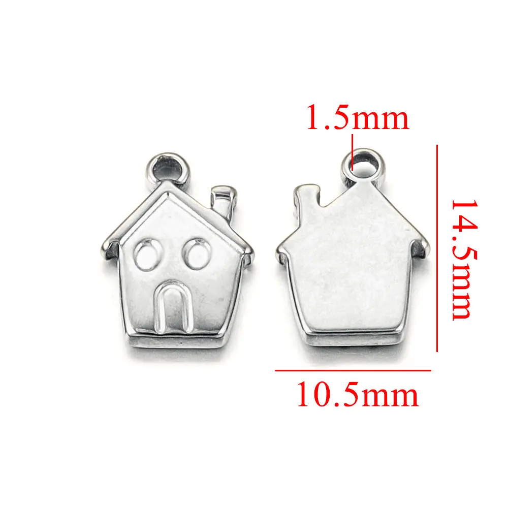 10Pcs Stainless Steel Gold-plated Small Charm Sun Flower Pendants
