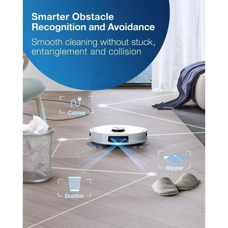 QWECOVACS DEEBOT T9  Robot Vacuum and Mop Combo with Auto-Empty Station,Precision Laser Mapping,3D Maps,Oscillating Mopping,30