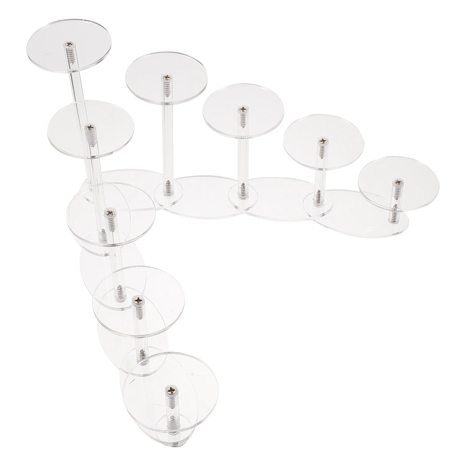 

1pc Acrylic Organizing Rack 9-Layer Deformable Display Stand For Jewelry Storage Multilayer Shelf Earring Holder Step Type