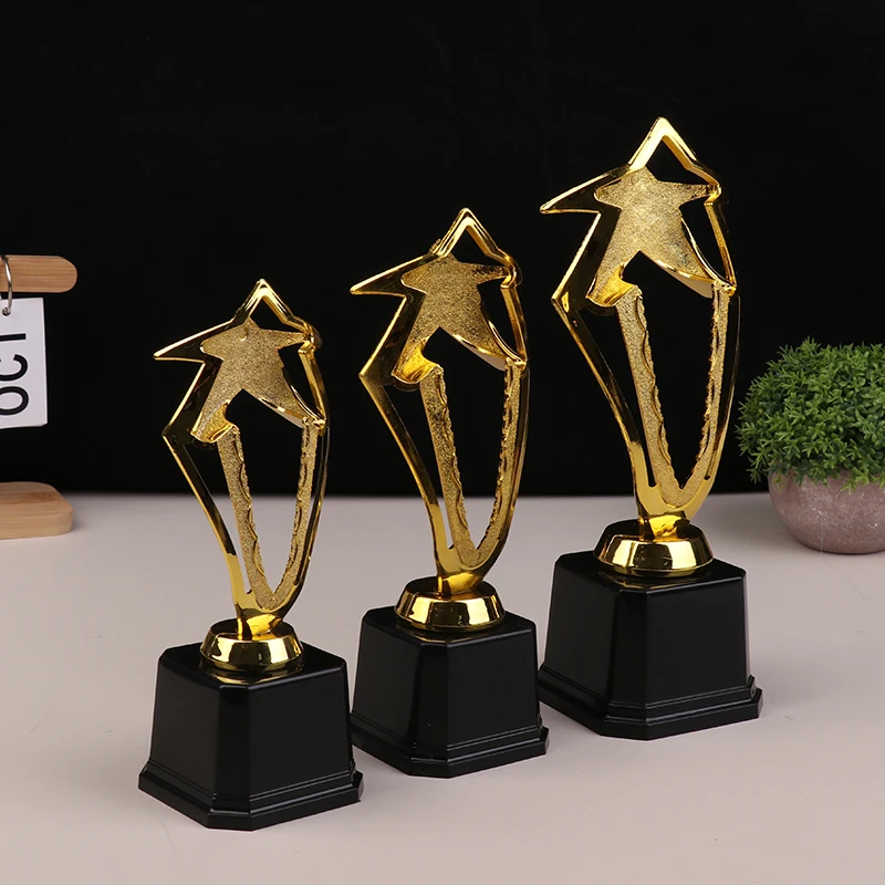Star Plastic Golden Award Trophy Student Winner Cup Competitions Reward Prize Gift For Adults Kids