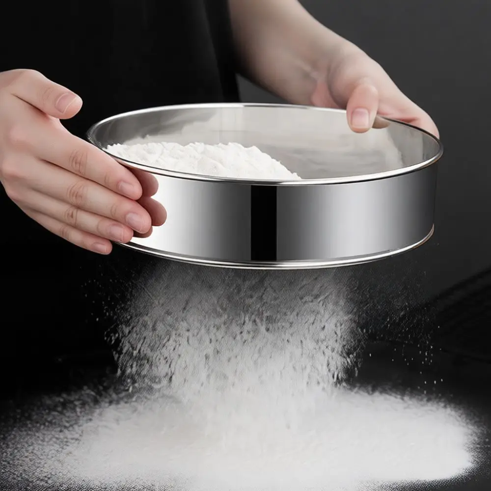 Durable Stainless Steel Mesh Sieve Handheld Flour Sifter Baking Tool Kitchen Gadget Fine Powder Filter For Home Cooking