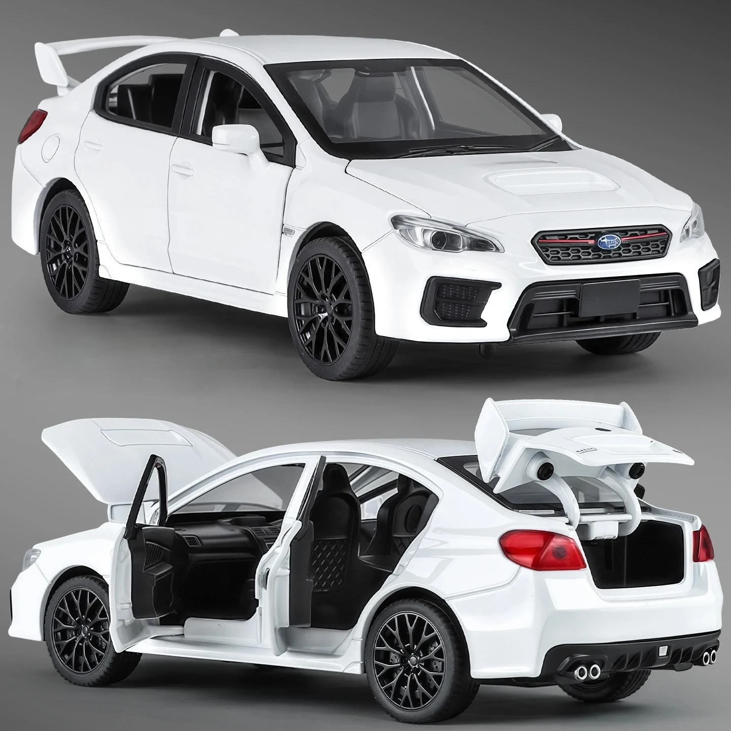 1:30 STI WRX Legering automodel Geluid en licht Trek kinderspeelgoed verzamelobjecten Verjaardagscadeau