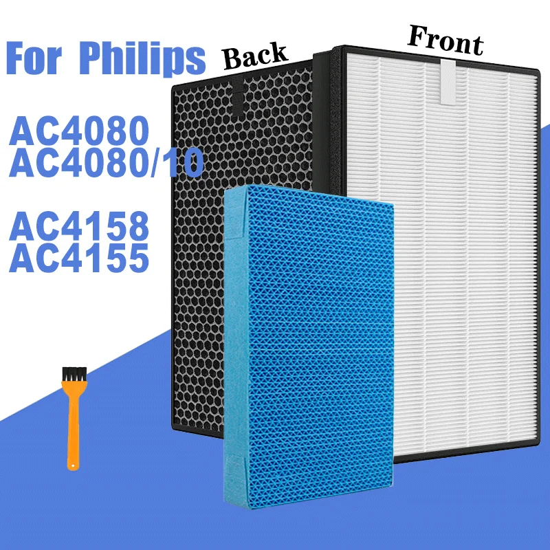 for Philips Air Purifier AC4080 AC4080/10 Hepa Combined Activated Carbon Humidifying Filter AC4158 AC4155